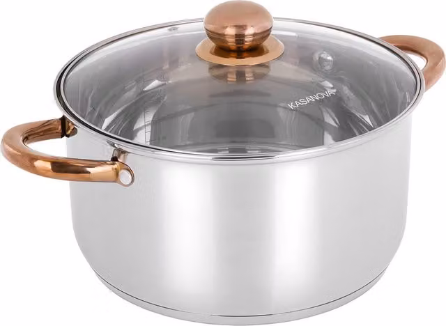 Pentola 26 cm acciaio inox Meravigliosa con coperchio