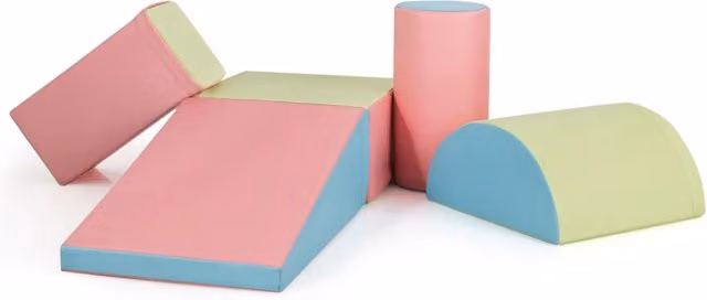 Set di 5 blocchi da costruzione in schiuma multicolore per lo sviluppo motorio e creativo, L/P/H: 40 x 40 x 20,5 cm