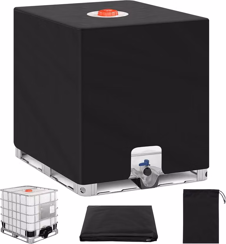 Copertura impermeabile per serbatoi IBC, resistente ai raggi UV, dimensioni 120x100x116 cm, adatta per serbatoi d'acqua da 1000 litri