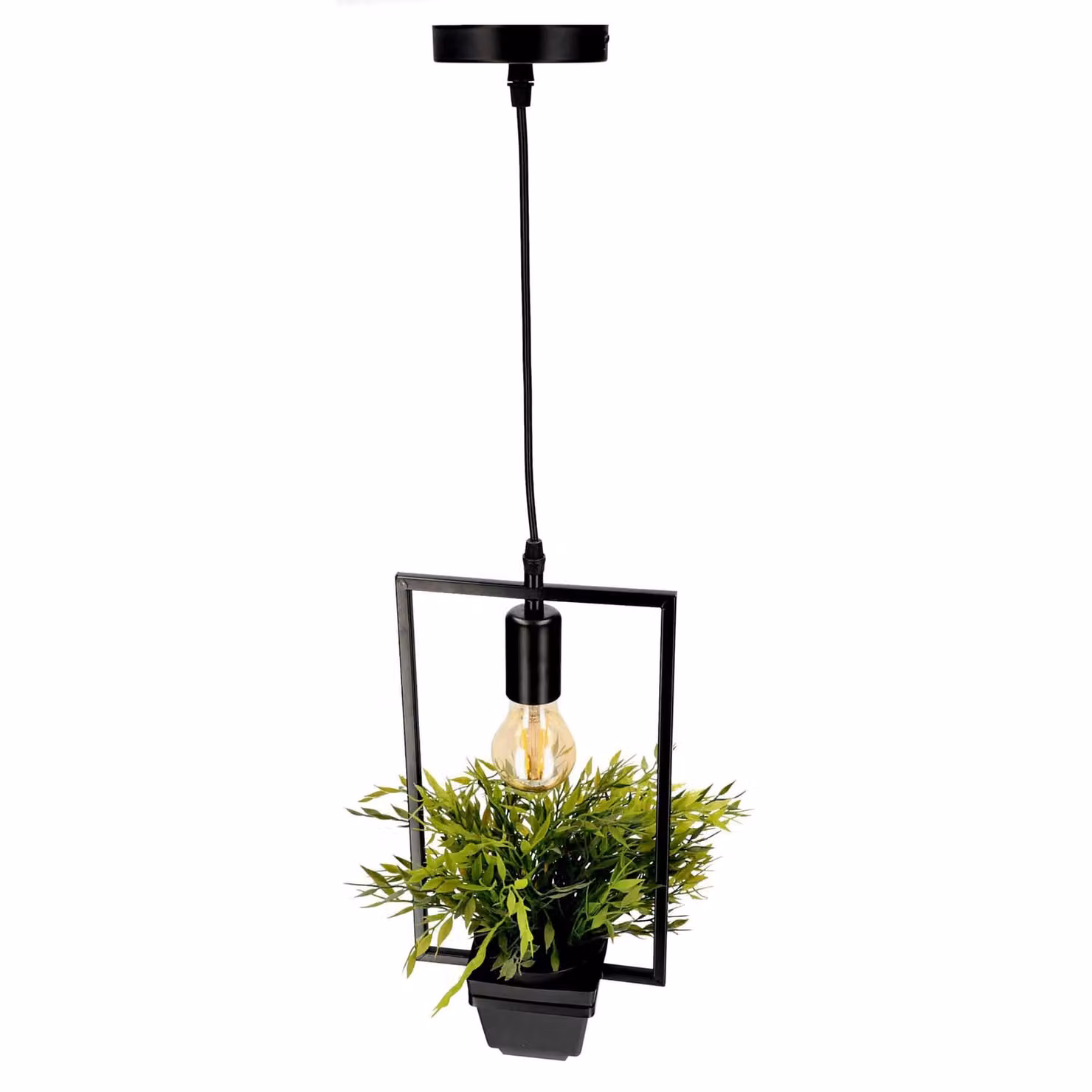 MEA Lampada a sospensione rettangolare, rettangolo geometrico, IP20, E27, EDO777546 EDO