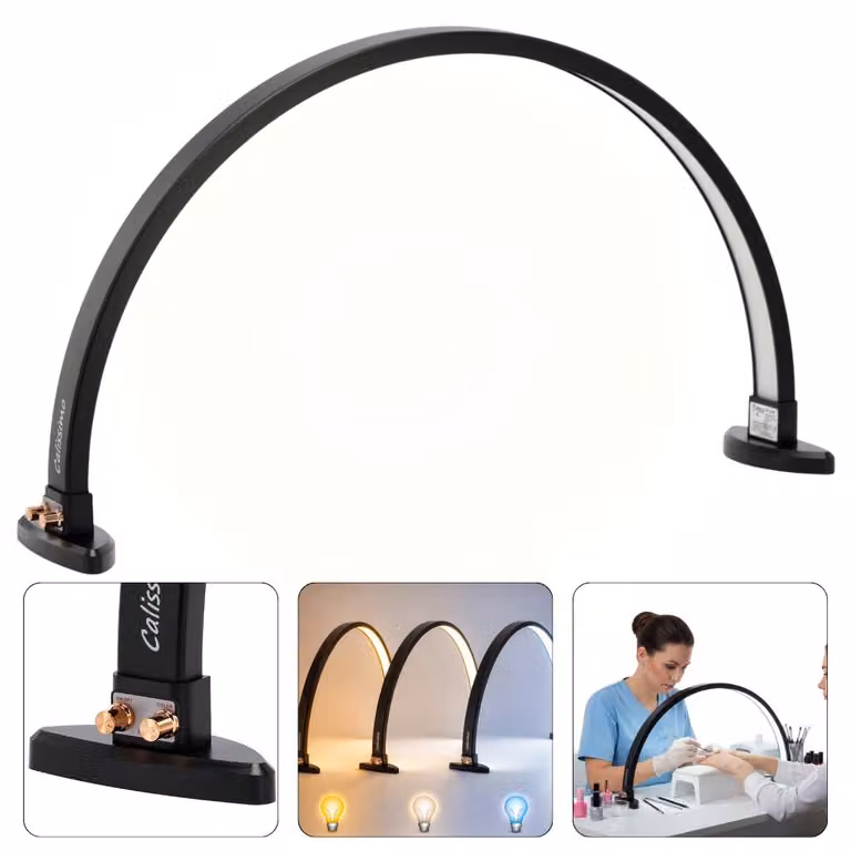 Lampada per Trattamenti Estetici Moon LED senza ombre da tavolo nera