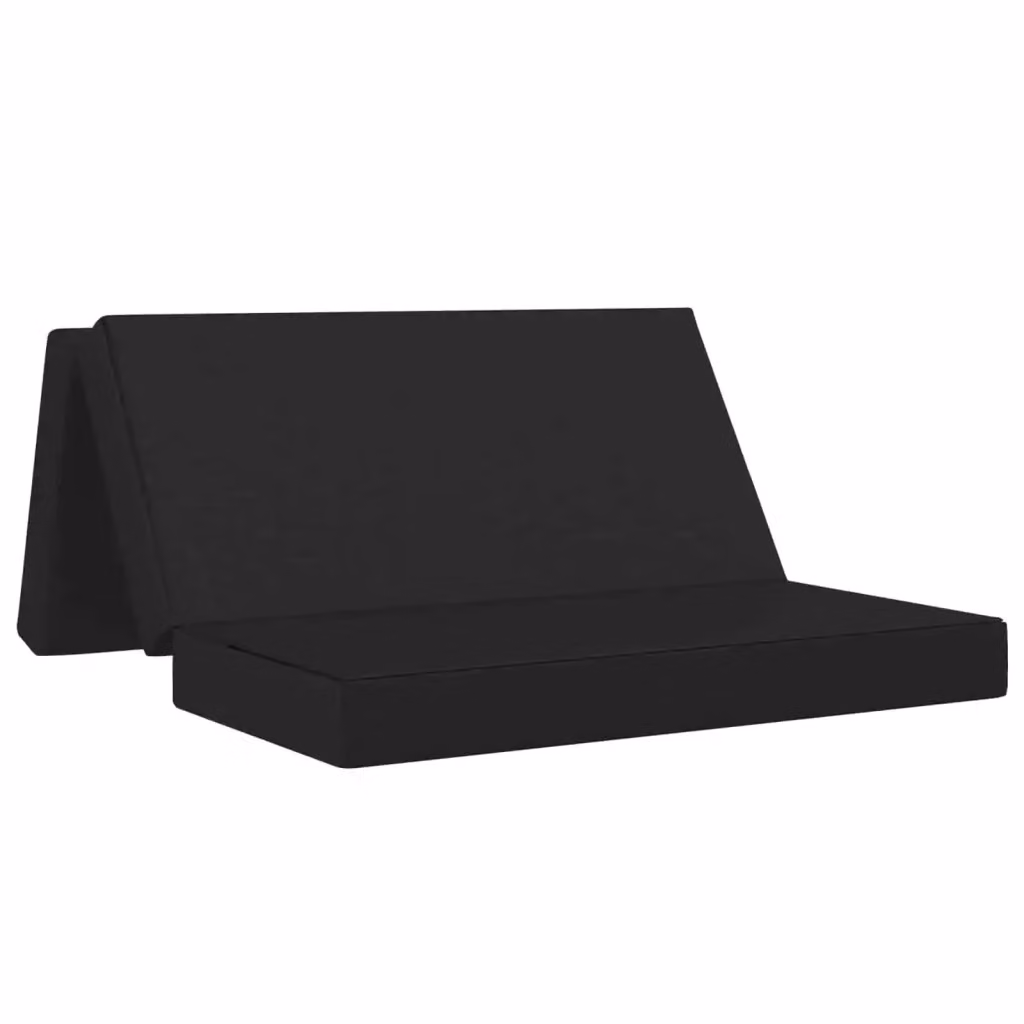 Divano Letto Pieghevole Moderno vidaXL Nero L: 160 cm, P: 67 cm, H: 45 cm – 2