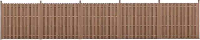 Recinzione in WPC per Giardino NEU.HOLZ Marrone, Staccionata a Doppia Faccia, L: 932 cm, H: 185 cm – 1