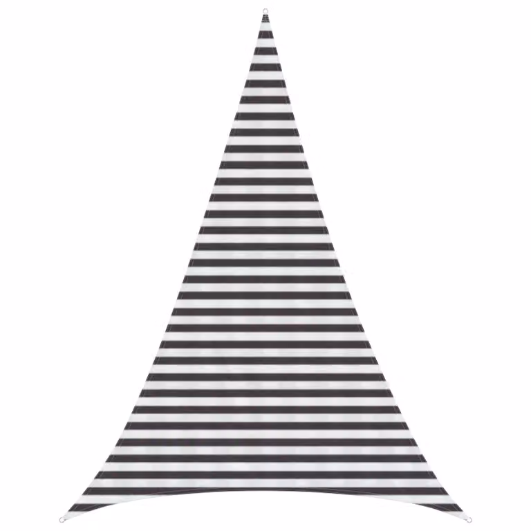Telo Ombra Triangolare vidaXL in HDPE Antracite e Bianco L/P/H: 3 x 4 x 4 m