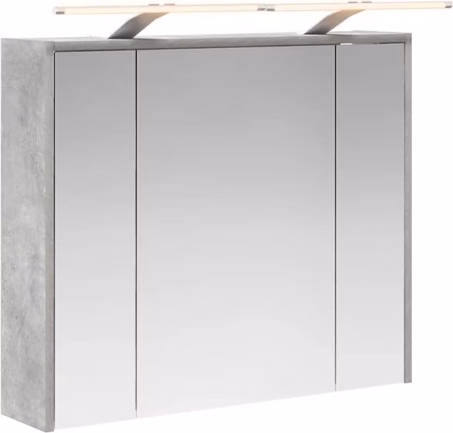 Mobiletto per specchio da Bagno | Armadio da bagno Grigio cemento
