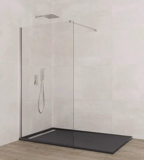 Parete doccia fissa Screen 8 mm 100 cm (96,5-98,0 cm) cromo, vetro trasparente