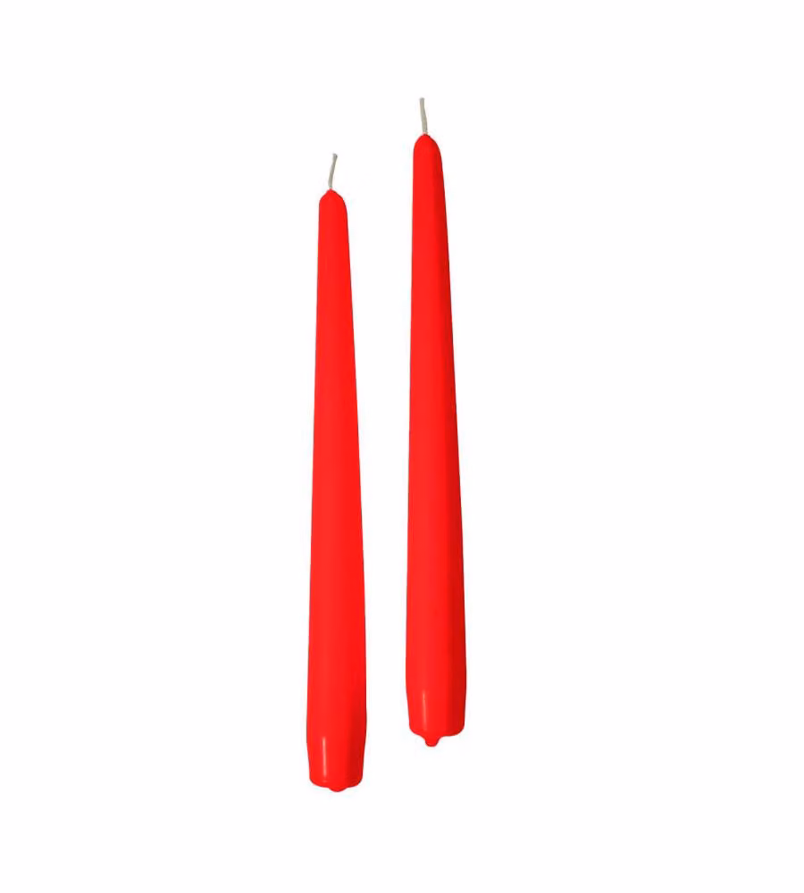 CERERIA DI GIORGIO Candele Coniche Rosse 2 Pz 25 cm Inodore Decorazione