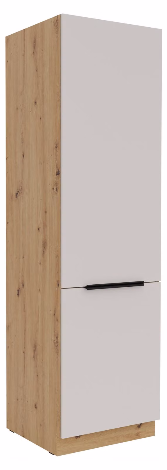 Armadio alto da cucina 60 cm SOLANO, beige cashmere + rovere Artisan opaco, cucina a incasso, blocco cucina, cucina