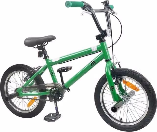 BMX da 20 pollici verde per bambini sopra i 9 anni