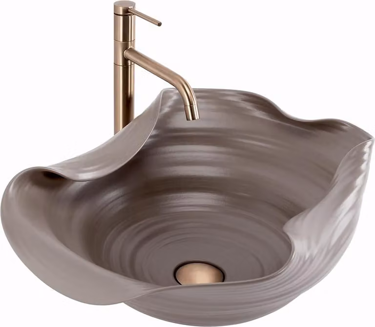 Lavabo Da Appoggio REA Hm-66Tb Beige 50X38X19Cm