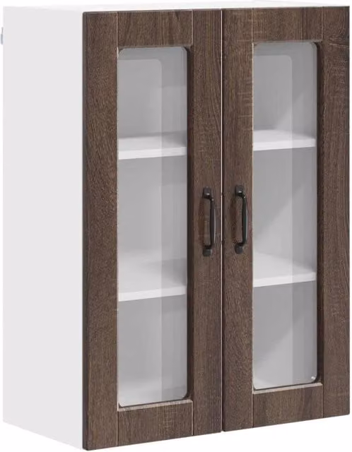 Armadio da cucina moderno a parete 60 x 31 x 80 cm pratico stoccaggio stile contemporaneo in legno multistrato rovere marrone 02_0054435