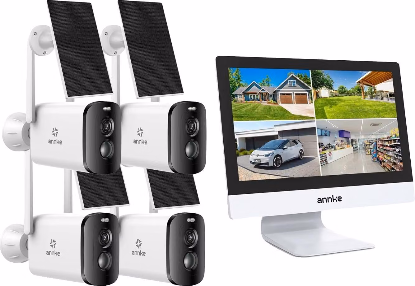 Telecamera di sicurezza, risoluzione 4MP, funzionamento wireless, 4PCS 81BL 5000mAh