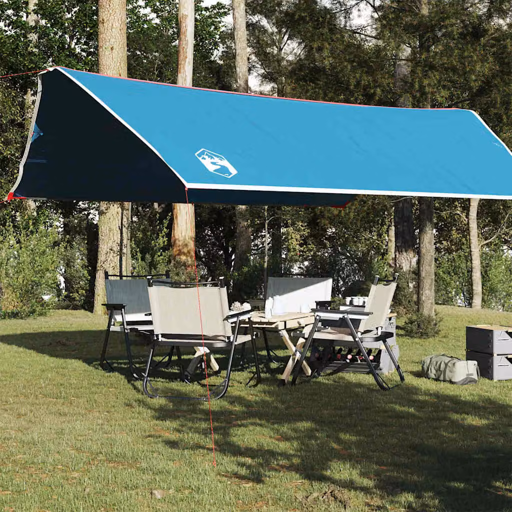 Telone da campeggio impermeabile vidaXL in poliestere blu L: 500 cm, P: 294 cm