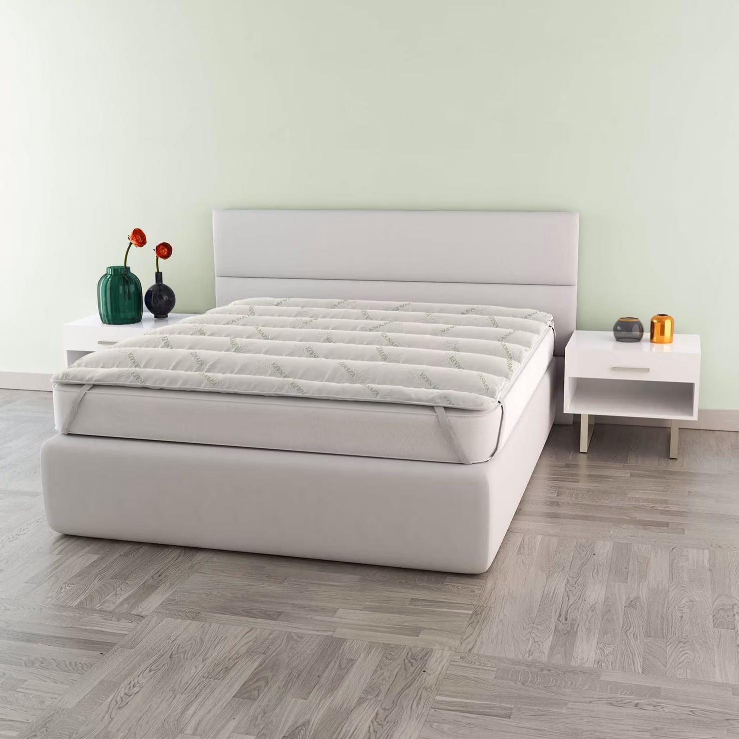 Materasso in fibra di canapa per letto matrimoniale, dimensioni 160x195 cm