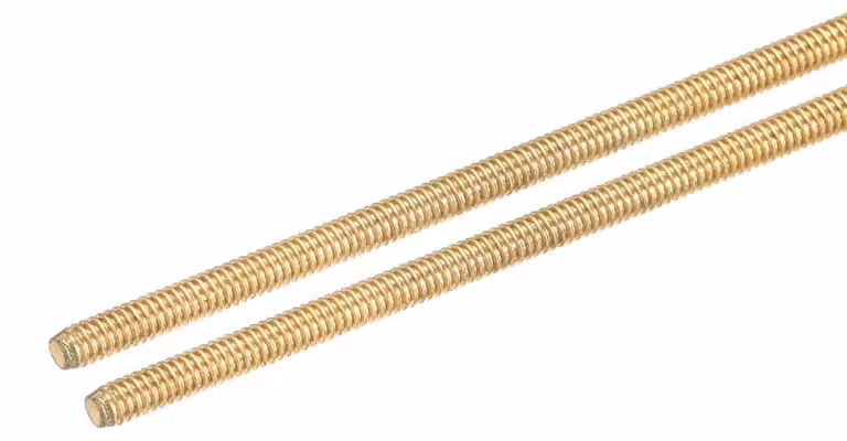 Confezione da 2 aste filettate in ottone, filettatura M2,5 x 250 mm, passo destro