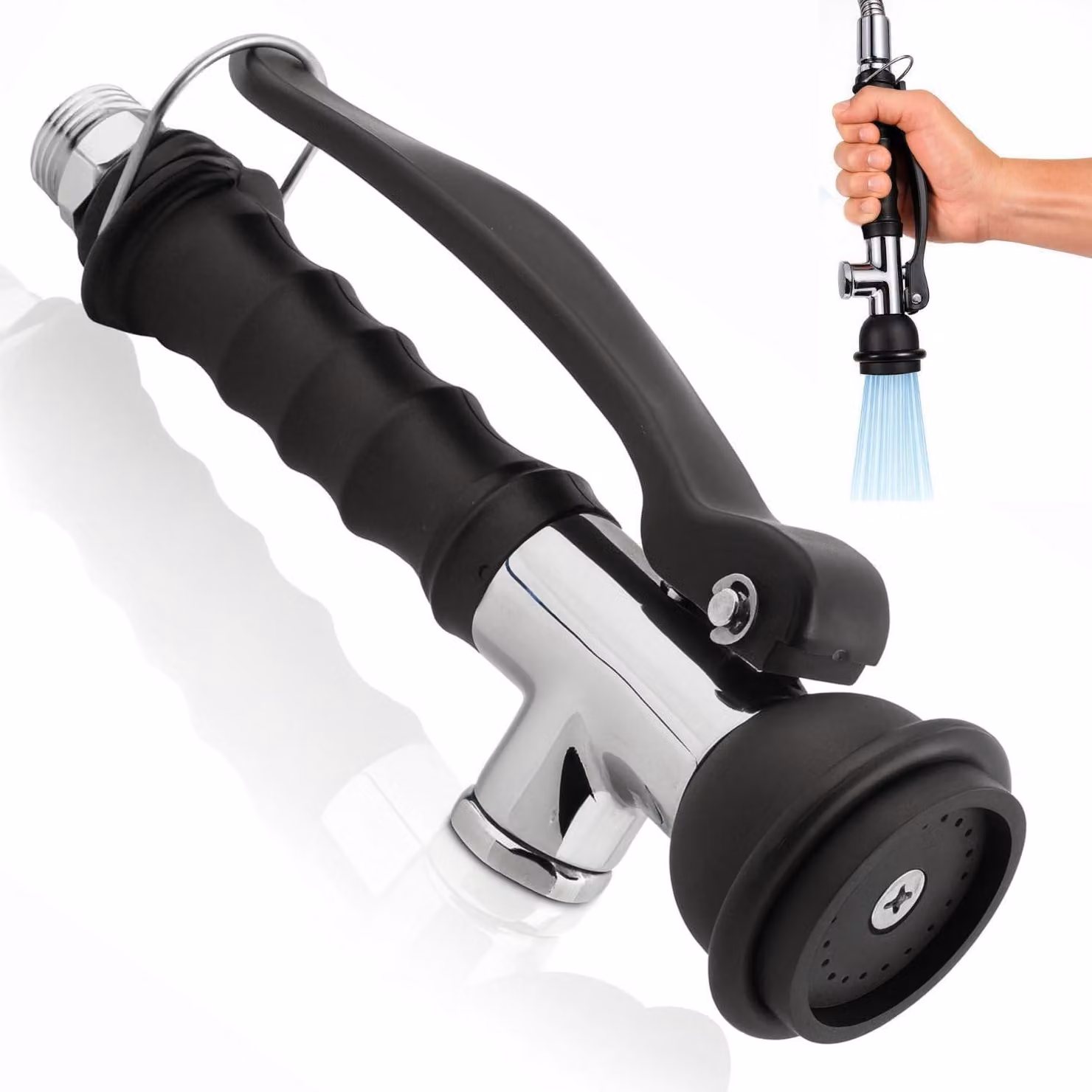 Elzusha - Rubinetto spray professionale per cucina e uso domestico, con maniglia ergonomica