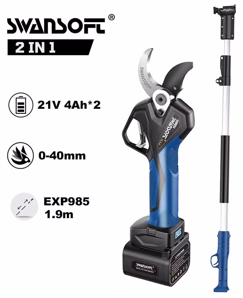 Potatura elettrica - Larghezza di taglio: 40 mm - Potenza: 1050W - Con prolunga - Per uso in giardino