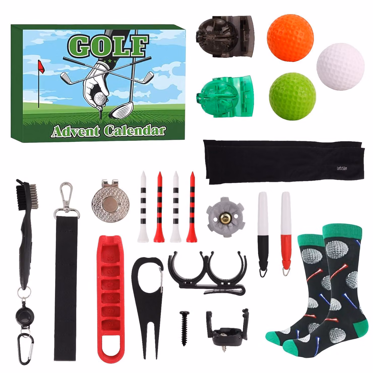 Calendario dell'Avvento a tema golf 2025 – 24 giorni di accessori da golf per uomo