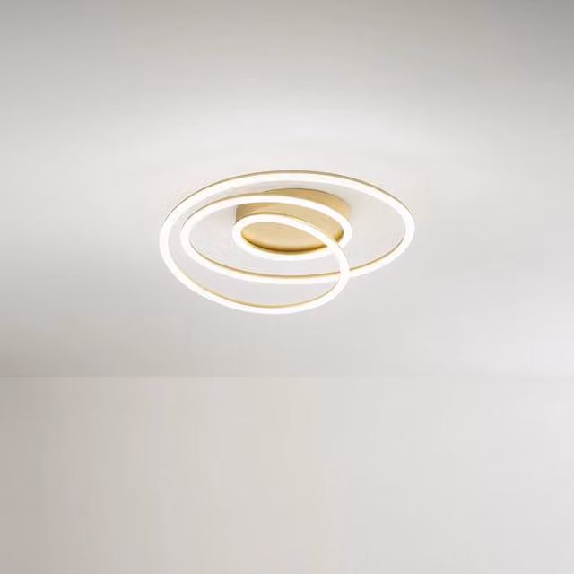 Plafoniera Moderna Spira Metallo Oro Led 63W Dimmerabile Ip20