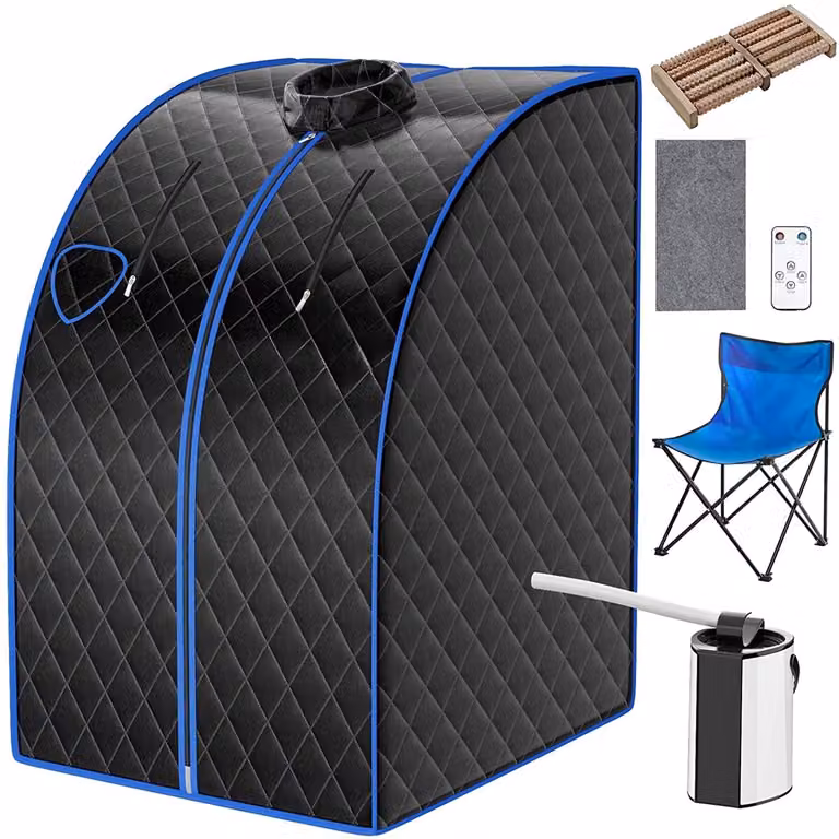 Mini sauna a vapore - Cabina a vapore - Sauna portatile - Sauna personale - Bagno turco - Serbatoio dell'acqua da 3 litri