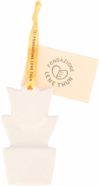 Statua Tulipano Solidale Lene Thun in ceramica bianca decorativa per bambini