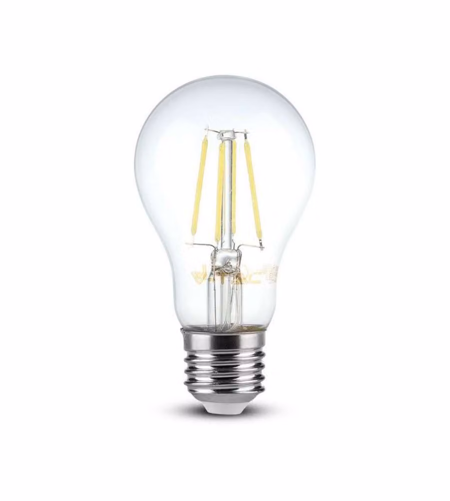 Lampadina LED E27 4W 100LM/W A60 Filamento 6400K