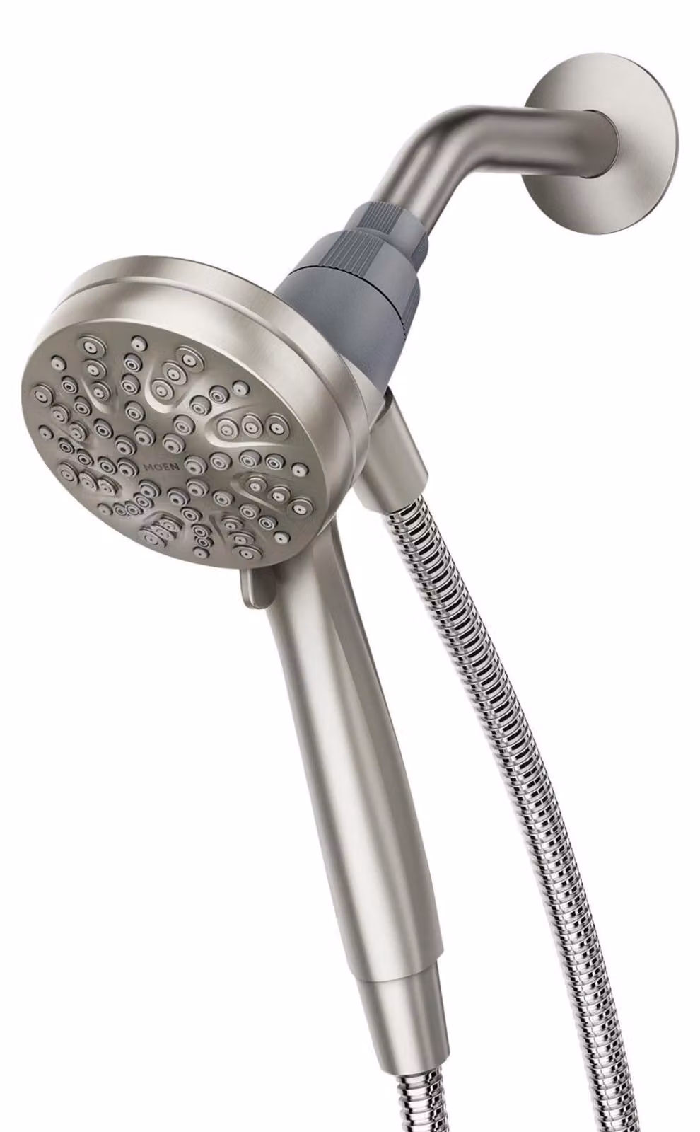 Doccia magnetica, supporto magnetico, finitura in nichel spazzolato