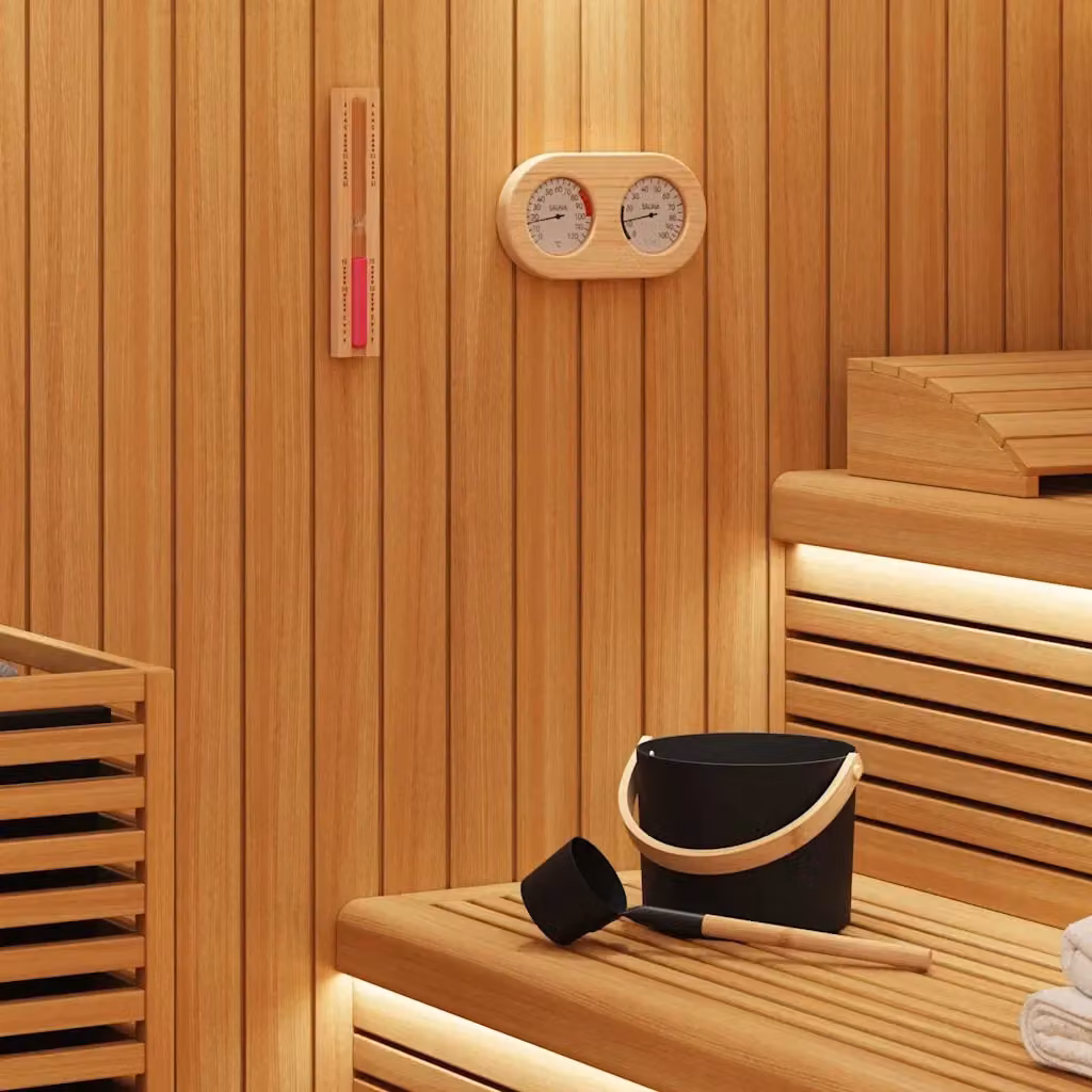 Set di 4 accessori per sauna in legno nero DESIGN IN con secchiello e mestolo CFW1716521 – 2