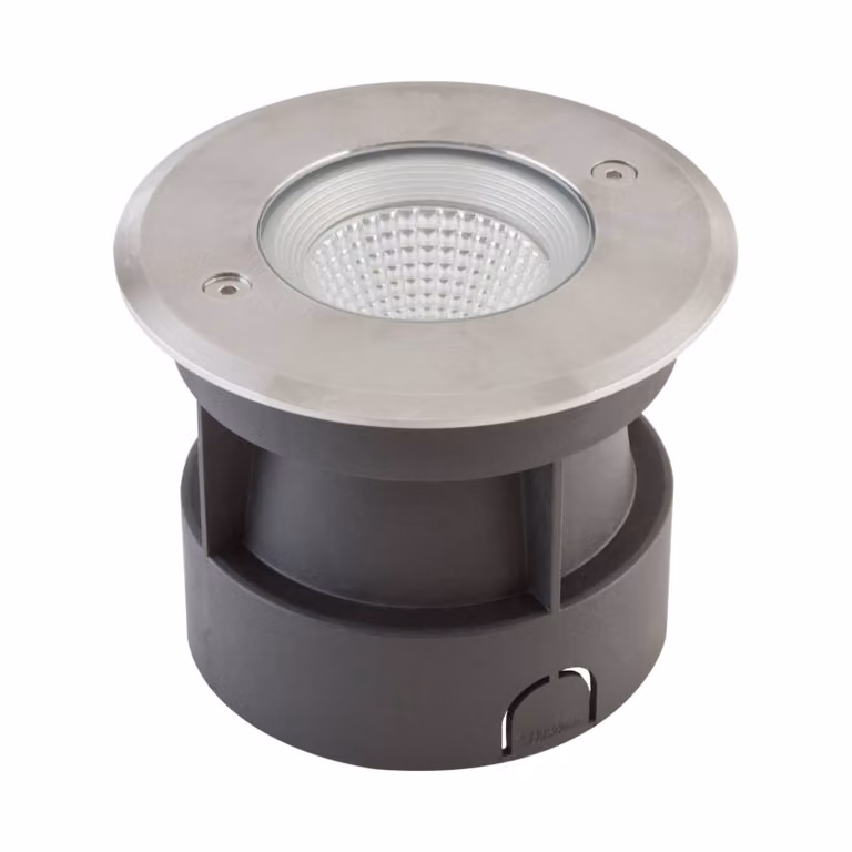 EVN Meerkat, rotondo, 60°, acciaio inox, 3W, 3.000K Meerkat, Alluminio / Grigio / Zincato, Alluminio, Moderno