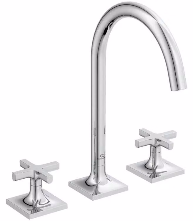 miscelatore 3 fori per lavabo JOY NEO Kreuzgr senza salterello cromo senza salterello cromo