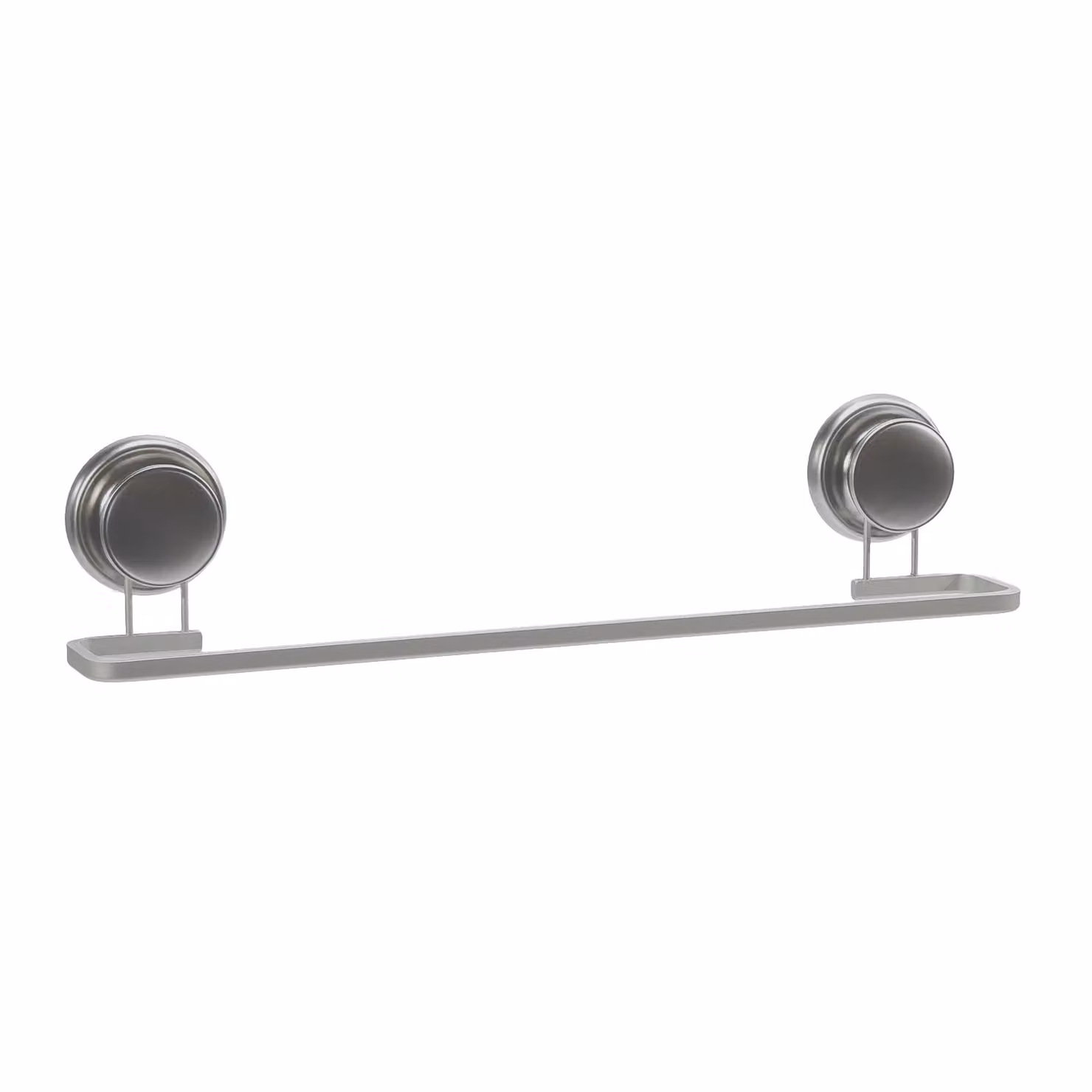 Porta asciugamani con ventosa in alluminio VESTIAMO CASA Linea Tahoma, colore argento, L: 45 cm