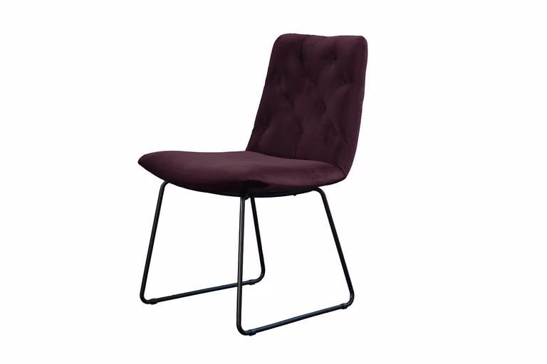 KAWOLA NEW CHARME sedia da pranzo Velluto viola