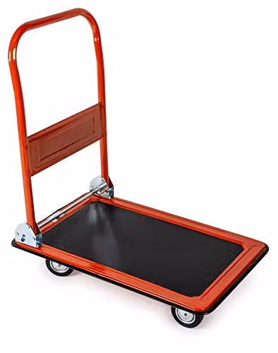 Valex Carrello Portapacchi Pieghevole Rosso 300kg 91x60cm Acciaio
