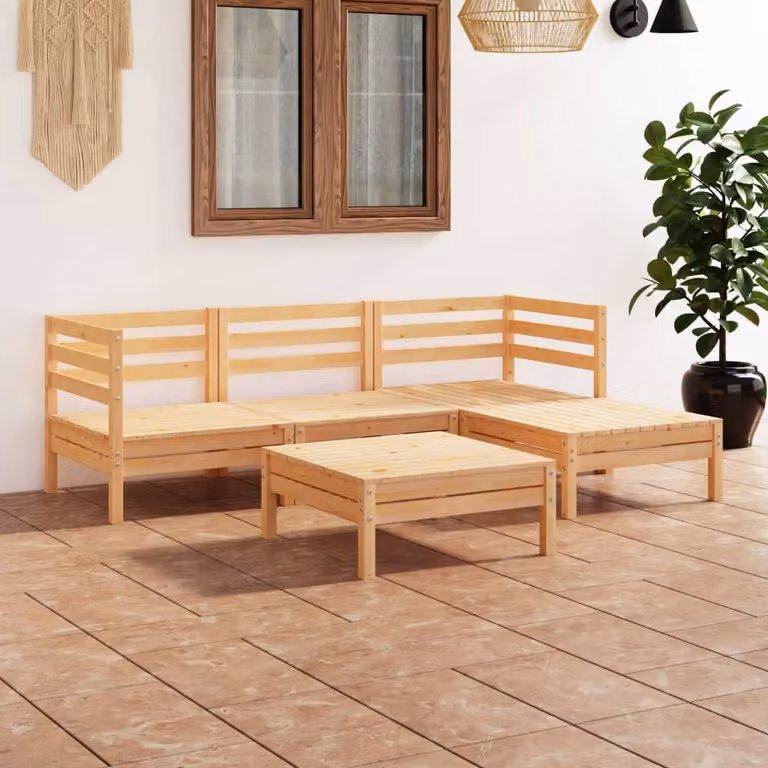 Maison Exclusive - Set da giardino 5 pezzi in legno massello di pino
