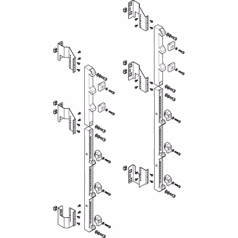 Modulo barra collettrice ABN profonda 1-2FB/8RE 185 mm per CU 40x10 - 120x10 mm, a 5 poli, EBM 150 mm MTS28905