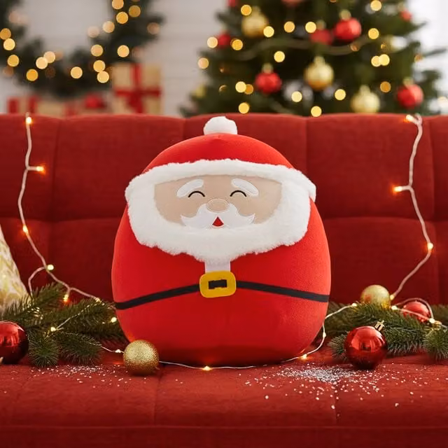 Peluche Babbo Natale tondo 35 cm