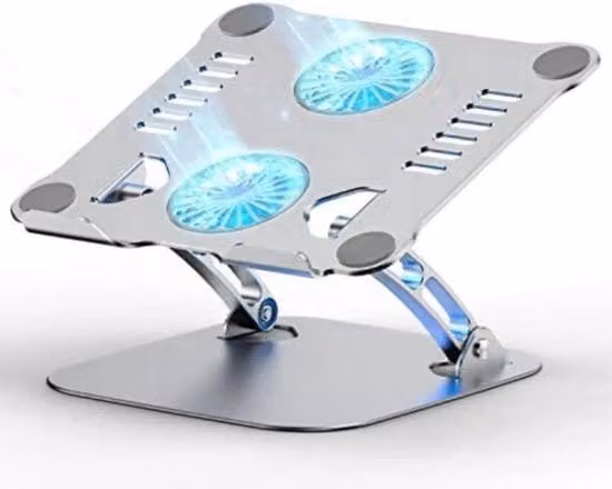 Piastra di raffreddamento per laptop color argento