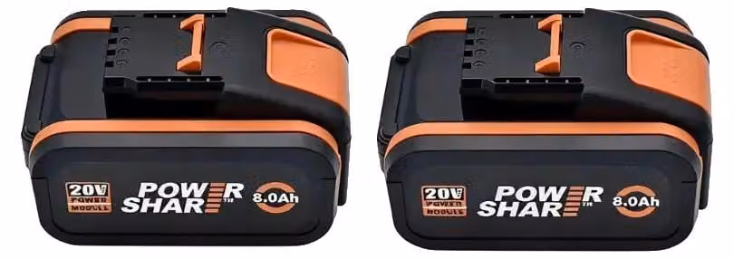 Sostituzione batteria, capacità 8000 mAh, compatibile con gli utensili Worx, 20V 8.0Ah x 2