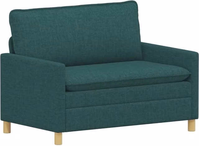 Divano da soggiorno Design In verde con rivestimento in tessuto e coperture rimovibili
