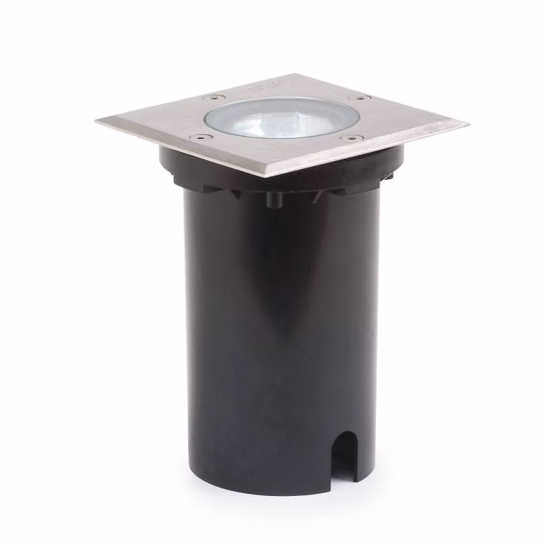Konstsmide Faretto incasso a pavimento quadrato GROUND SPOT HALOGEN, Alluminio / Grigio / Zincato, Acciaio Inox, Moderno, Faretto da incasso da terra