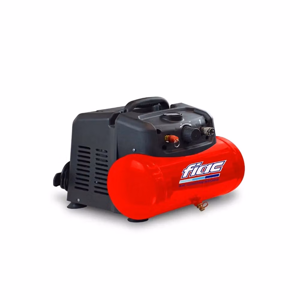 Compressore d'aria portatile Fiac Cuby 6/1100 rosso con serbatoio da 6 litri, 1,5HP-1,1KW-230V/50 – 2