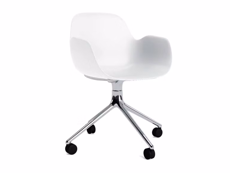 Form Poltroncina Girevole 4 ruote - Alluminio