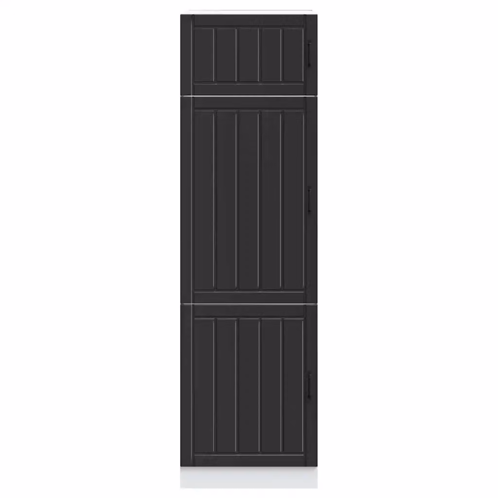 Mobile da cucina Lucca nero in legno composito con ante a battente L/P/H: 60 x 57 x 207 cm – 2
