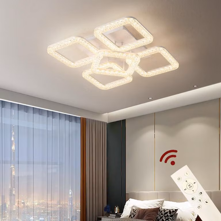 Lampada da soffitto a LED DF-4+1 54cm plafoniera lampada con telecomando luce colore/luminosità regolabile dimmerabile A+ Lampada da soffitto per soggiorno a LED Lampada da soffitto a LED