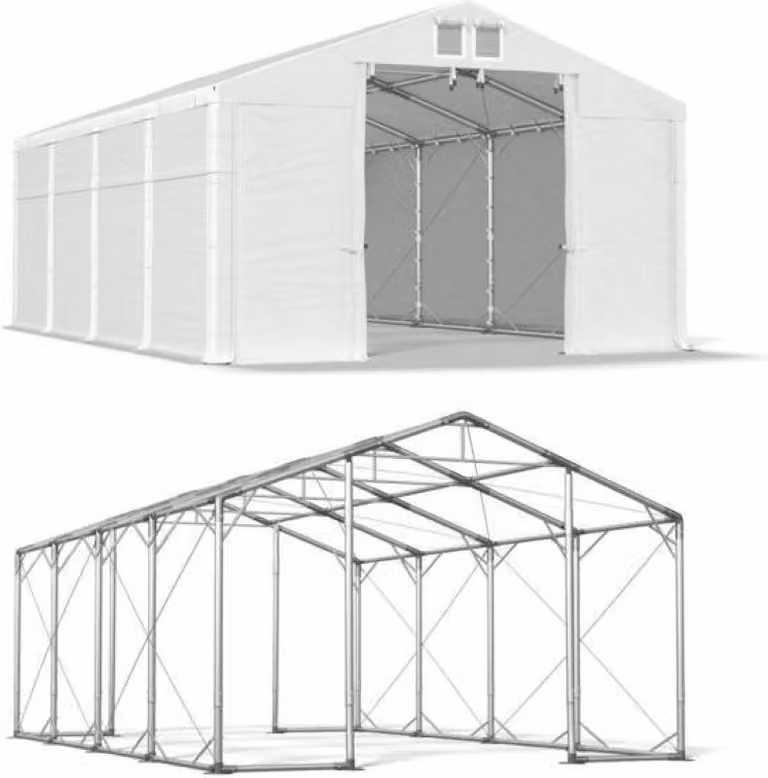 8x8 White Magazine Tenda POLAR MSD