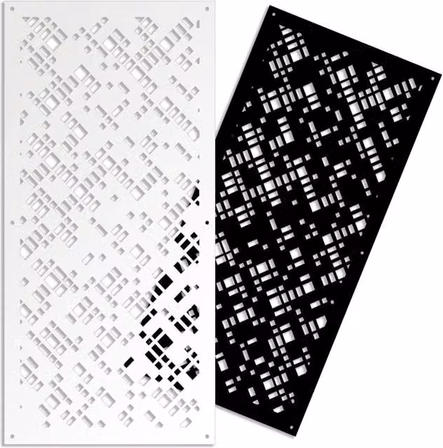 PIXEL - Pannello in PVC traforato - Parasole Colore: nero, Misura: 98x198 cm