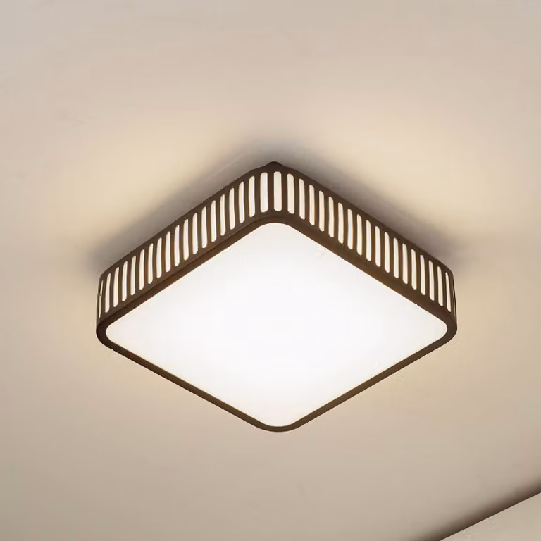 Lindby Plafoniera LED da esterni Lurinda, 26 cm nero, IP44 Lurinda, Nero, Alluminio, Moderno, Plafoniere LED