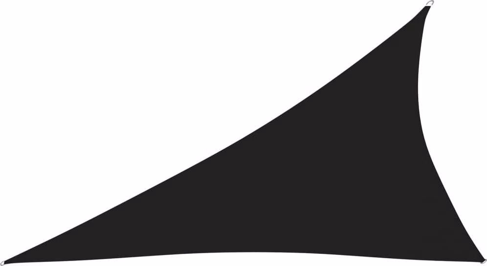 Parasole a Vela Oxford Triangolare 4x5x6,4 m Nero
