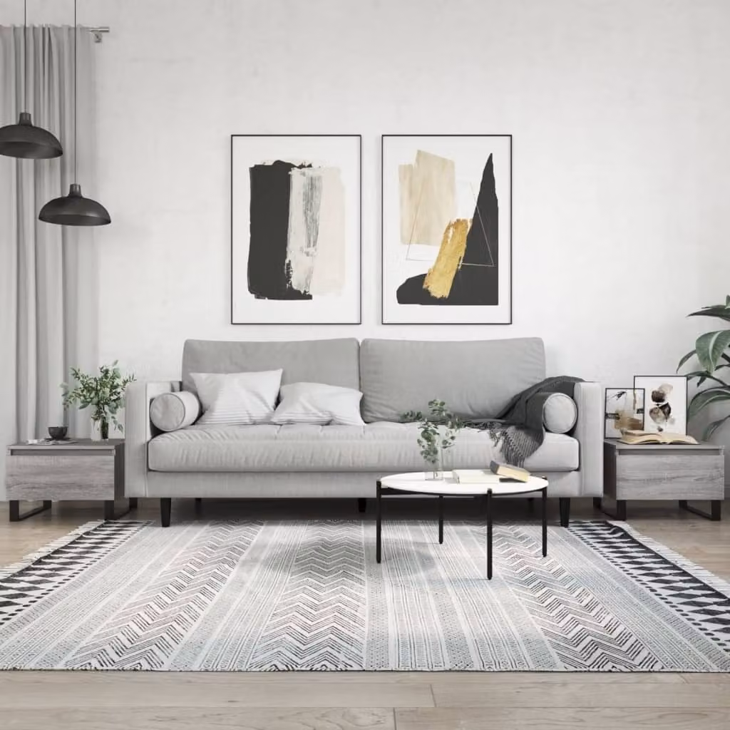 Maison Exclusive - Tavolini da salotto 2 pezzi Grigio Sonoma 50x46x35 cm Materiale ligneo