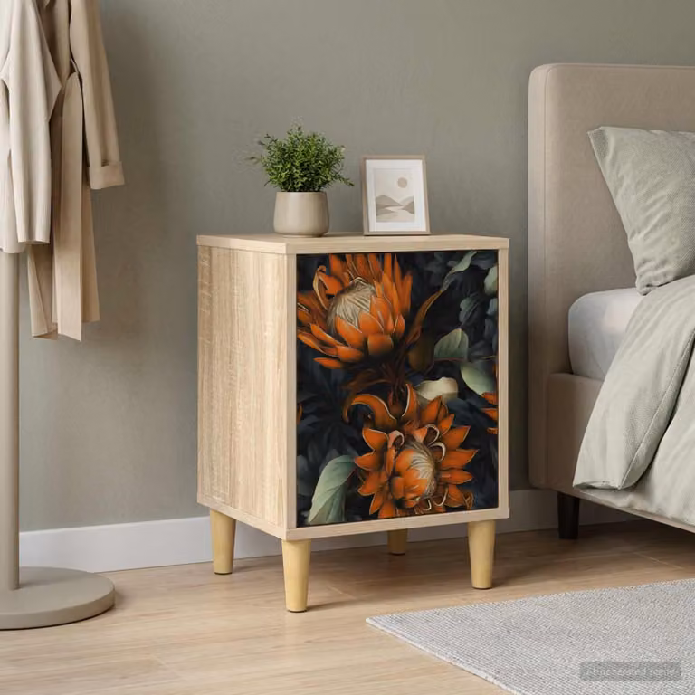 Armadio da Notte vidaXL LOCHEM Rovere Sonoma L: 36 cm, P: 33 cm, H: 50 cm